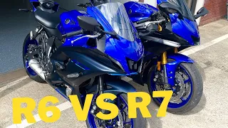 Yamaha R6 vs R7 Comparison & First Impressions