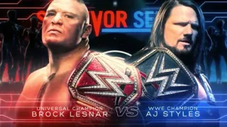 WWE Survivor Series 2018 Aj Styles vs Brock Lesnar Official Match Card