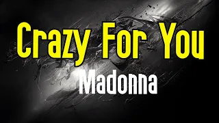 Crazy For You (KARAOKE) | Madonna