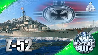 World of Warships Blitz | Бой из стрима | Z-52/Montana - Затащили бой в меньшинстве по очкам!