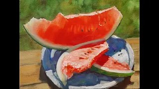 Рисуем арбуз / Drawing Watermelon.Vugar Mamedov