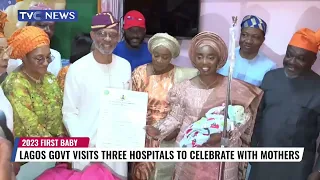 See How Gov Sanwo-Olu's Wife Celebrated the Birth of First Five Babies Born in 2023