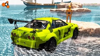 Beamng drive - Сars Surfing Crashes