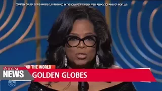 Stars draped in black for Golden Globes red carpet