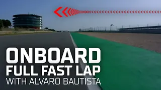 A fast FULL LAP ONBOARD Alvaro Bautista's bike around the rollercoaster 💨 | #PRTWorldSBK