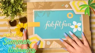 ASMR ☀️ FabFitFun Summer 2021 Unboxing🌴