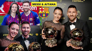 🔵🔴Lionel Messi & Aitana Bonmatí Celebrating Together With Their Ballon d'Ors!