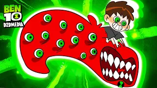 Monster School: Train Eater vs Bus Eater | Ben 10 Fanmde Transformation | D2D Animation