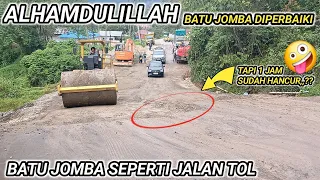 After the car overturned, the Batu Jomba Extreme Road was finally repaired