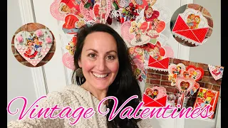 7 Vintage Valentine Crafts & WREATH! | Valentine DIY | Vintage Valentine