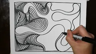 Awesome Abstract Figure Spiral Drawing | Spontaneous Abstraction May 5 2024 #3