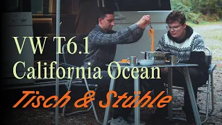VW T6.1 California Ocean: Tisch und Stühle für draußen | Off by CamperBoys 2024