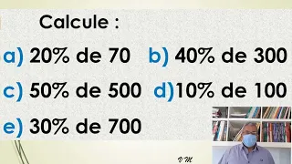 Aula 2 - Porcentagem -  Super fácil - Calcule as porcentagens dos seguintes valores