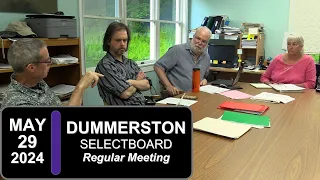 Dummerston Selectboard Mtg 5/29/24