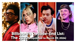 Billboard's Hot 100 2020s Decade-End List (Updated to: 03/09/2024)