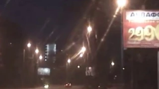 Ночной Челябинск 2012 из окна автомобиля