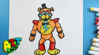 How to Draw GLAMROCK FREDDY