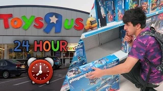 24 HOUR FORT CHALLENGE in TOYS R US (GOSE WRONG)