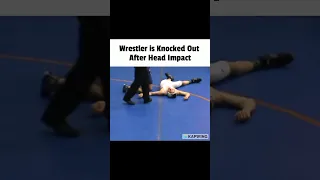 Wrestler knocked out after a head impact #shorts