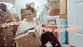 CLEANING, DECLUTTERING & PACKING MY MESSY APARTMENT!! PREPARING TO MOVE INTO MY NEW APARTMENT PRT 1