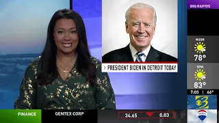 Hazardous Iodine spill on highway plus Biden & Trump visit Michigan