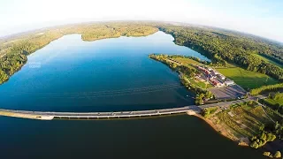 Нововолково. Озернинское водохранилище. кп Белый лебедь. [в 4К] под углом 45 градусов.