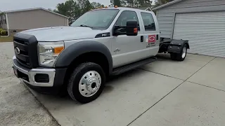 Inside and outside of my F550 car hauler/hotshot truck