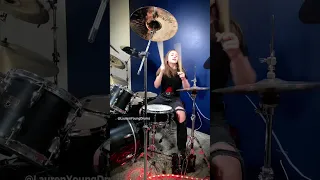 Three Days Grace - Never Too Late (Drum Cover / Drummer Cam) LIVE - Female Teen Drummer Lauren Young