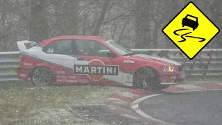 Nurburgring HEAVY SNOW, Spins, Highlights Touristenfahrten Nordschleife