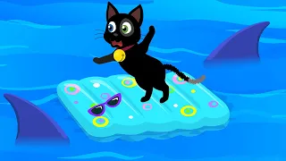Przygoda Kot Misifu na plaży. Magiczne wakacje na morzu | Mała czarodziejka Tatty