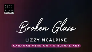 Broken Glass - Lizzy McAlpine (Original Key Karaoke) - Piano Instrumental Cover with Lyrics