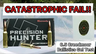 6.5 Creedmoor Hornady Precision Hunter 143gr ELD-X Ammo Review & Ballistics Gel Test: AMMO FAIL!
