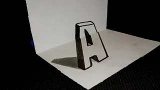 How to Make 3D Letter "A" l 3D Trick Art On Paper | Learn Step by Step| Zee art 162