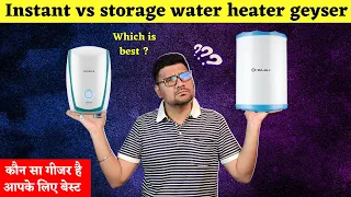 Instant Geyser vs Storage Geyser ⚡ Storage Geyser vs Instant Geyser Which is Best for You