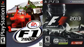 F1 2000 & F1 2013 COMPARISON-FERRARI F1 2000/FERRARI F399 IMOLA GAMEPLAY PS1/PS3