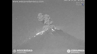 October 14, 2019, ~ Big Explosion (Real-Time) ~ Popocatepetl Volcano, Mexico