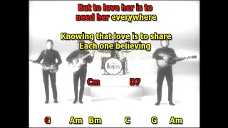 Here, There And Everywhere Beatles best karaoke instrumental lyrics chords