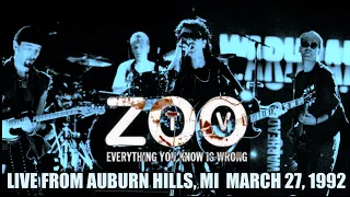 U2 / ZOO TV TOUR LIVE FROM THE PALACE OF AUBURN HILLS, MI MARCH 27 1992 Enhanced audio/video indoors