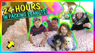 24 HOURS IN PACKING PEANUTS - OVERNIGHT CHALLENGE | We Are The Davises