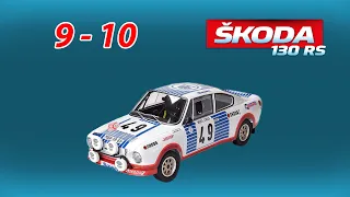 ŠKODA 130 RS 1:8 De Agostini, číslo 9–10, montáž hlavy motoru, pravé části motoru