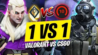 Valorant Radiant 1v1 vs CSGO Faceit Lvl.10 - Who Wins?