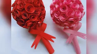 very easy and beautiful bouquet of rose flowers/paper rose flower.🌹🌹💐💐