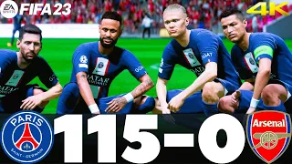 FIFA 23 - MESSI, RONALDO, MBAPPE, NEYMAR HAALAND  ALL STARS  | PSG 115-0 ARSENAL ! UCL FINAL !