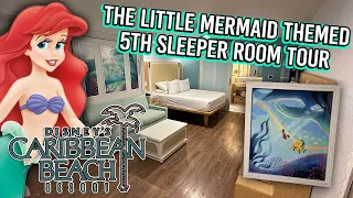 NEW The Little Mermaid 5th Sleeper Hotel Room Tour - Disney’s Caribbean Beach Resort, Disney World