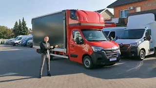 Nowy Renault Master 2020, L3 165KM, Międzynarodówka, zabudowa DPR, Czerwony