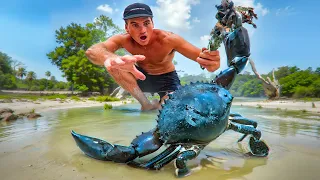 GIANT CRAB Catch and Cook (Bow Hunting Survival)