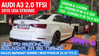 Po Remoncie 2.0 TFSI za 30 tys zł NOW : osprzęt silnika | skrzynia | napęd | Poprawa osiągów TCU ECU