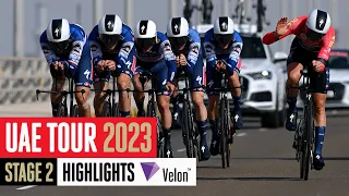 Super tight Team Time Trial finish | UAE Tour 2023 Stage 2 Highlights