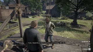 Saving the murderer from getting hanged - Red Dead Redemption 2