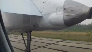 АН-24 AN-24 звуки на рулении аэропорт Тура